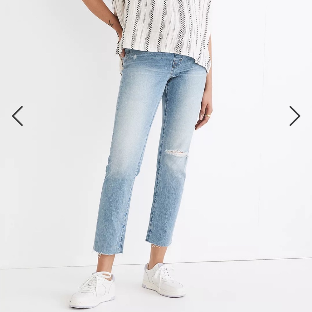 Madewell maternity perfect vintage jeans in coney wash - size 24